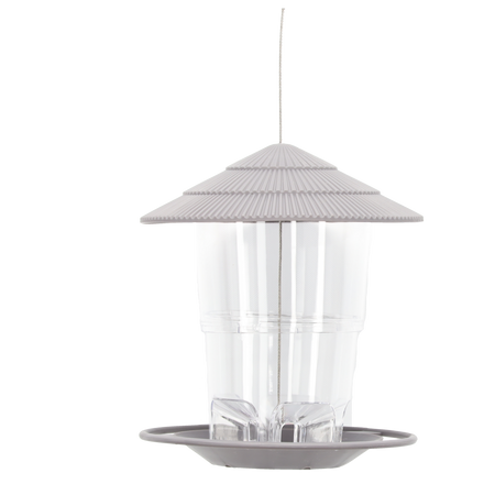 HANGING PLASTIC BIRD FEEDER 16.5 X 16.5 X 19 CM