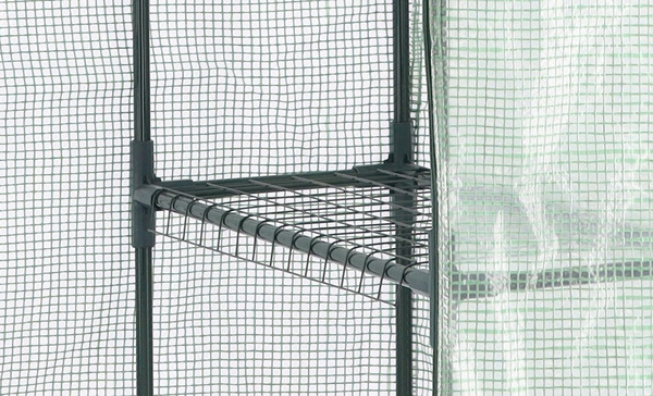 SZKLARNIA OGRODOWA Z PÓŁKAMI ZIELONA 140 x 73 x 200 CM