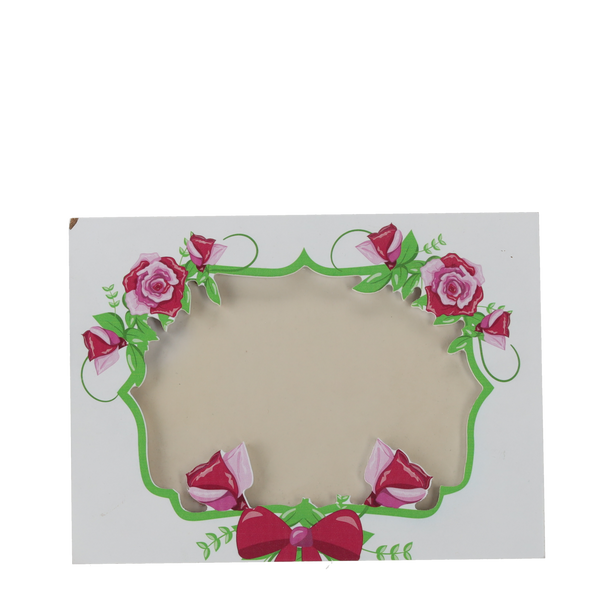 DREWNIANA RAMKA NA ZDJĘCIA 22 x 16 cm BIAŁA W RÓŻE opak=24szt *1515