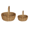 ZESTAW 2 KOSZYKÓW WIKLINOWYCH Z RĄCZKĄ – NATURALNY