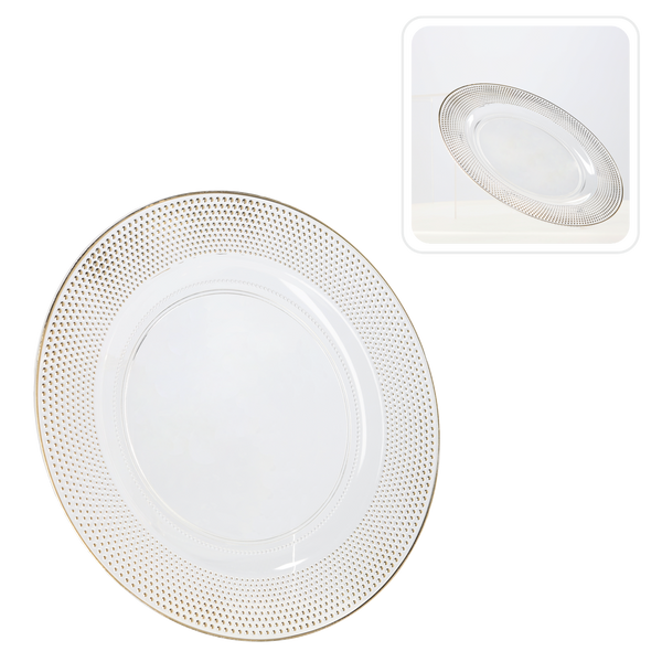 PLATE 33 x 33 x 1.5 CM TRANSPARENT