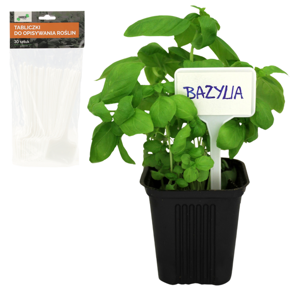 KPL. 30 TABLICZEK PLASTIKOWYCH DO OPISYWANIA ROŚLIN opak=12kpl *9683