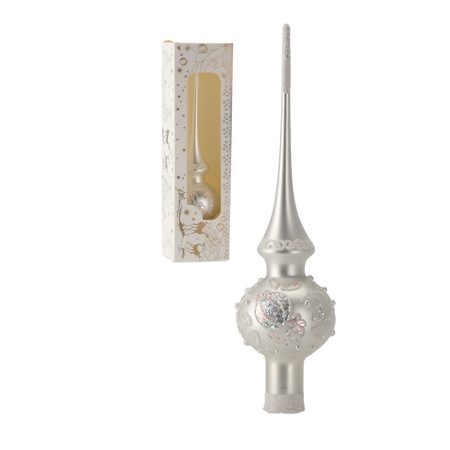 WHITE CHRISTMAS TREE TOPPER