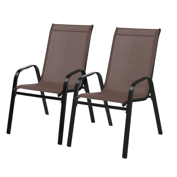 Set de 2 scaune de grădină maronii 54 x 70 x 92 CM *1649