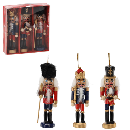 KPL. 3 OZDÓB ŚWIĄTECZNYCH DREWNIANY ŻOŁNIERZYK WYS. 13CM opak=12kpl *3799