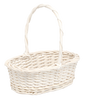 RATTANOVÝ KOŠ 35 x 26 x 13/32 CM S RUKOJETÍ - BÍLÝ *5228