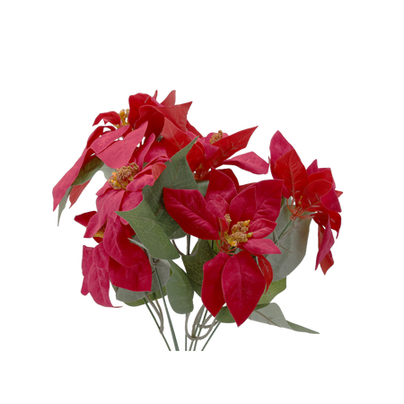 SZTUCZNA GAŁĄZKA - BUKIET GWIAZD BETLEJEMSKICH 42 CM CZERWONY opak=24 szt *3674