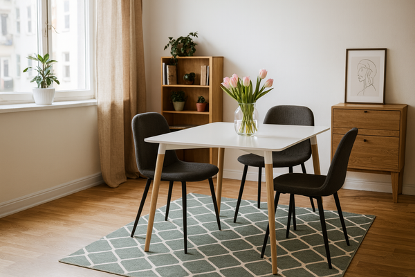 STÓŁ PROSTOKĄTNY 120 x 80 x 74 cm - BIAŁY *1132