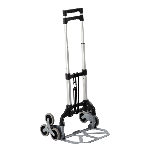 WÓZEK SCHODOWY TRÓJKOŁOWY SKŁADANY ALUMINIOWY 47,5 x 47,5 x 100 CM UDŹWIG: 35 KG / 70 KG 