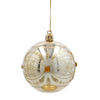 SET OF 6 CHRISTMAS BAUBLES GOLD 8 CM