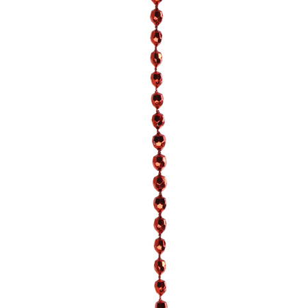 GARLAND 2.7 M BEADS 5 MM RED/GOLD/SILVER