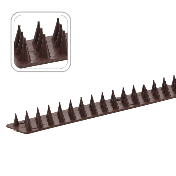 PLASTIC BIRD SPIKES 4.5X50CM BROWN PACK=10PCS