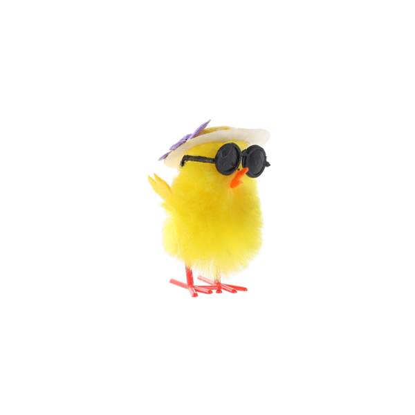 KPL. 5 VEĽKONOČNÝCH DEKORÁCIÍ - KURČATÁ V OKULIARE 12 x 3,5 x 5 CM *9304