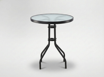 ROUND GARDEN TABLE 60 x 60 x 70 cm/FOR SET 2chairs+table/ BLACK *2262