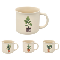 PRAKOVÝ HRNČEK 355 ML RASTLINA V KĽÚČOVKE MIX VZOROV balenie=12ks *7987