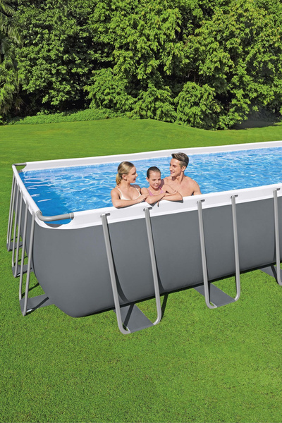 FRAME POOL 6.40 X 2.74 X 1.32 M (POOL, SAND PUMP, LADDER, COVER, DISPENSER)