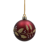 SET OF 8 CHRISTMAS BAUBLES RED 6 CM