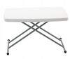 FOLDING CAMPING TABLE 76,5 X 49,5 X 36-71,5 CM WHITE