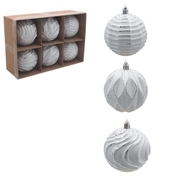 KPL. 6 DECORAȚIUNI DE BRAD - MIX DE MODELE 8CM *7267