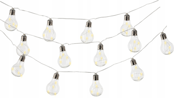 GIRLANDA SOLARNA OGRODOWA DŁ. 2 + 1,8 M MOZA 10 LED CIEPŁY BIAŁY *3538