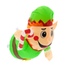 INFLATABLE ELF FOR WINDOW LED 90 CM