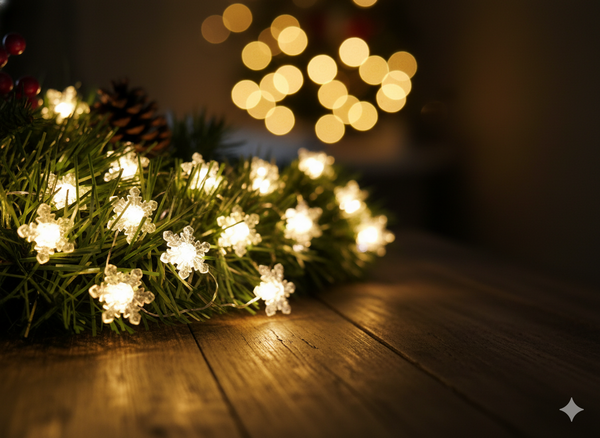 LANȚ LUMINOS LED FLAORI DE ZĂPADĂ 20 L PE BATERII ambalaj=20buc *4208