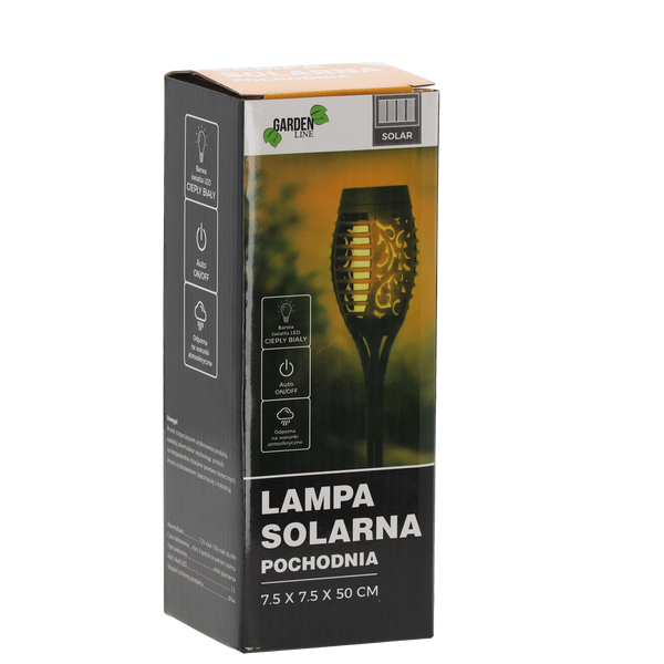 TORCH SOLAR LAMP 7.5 X 7.5 X 50 CM