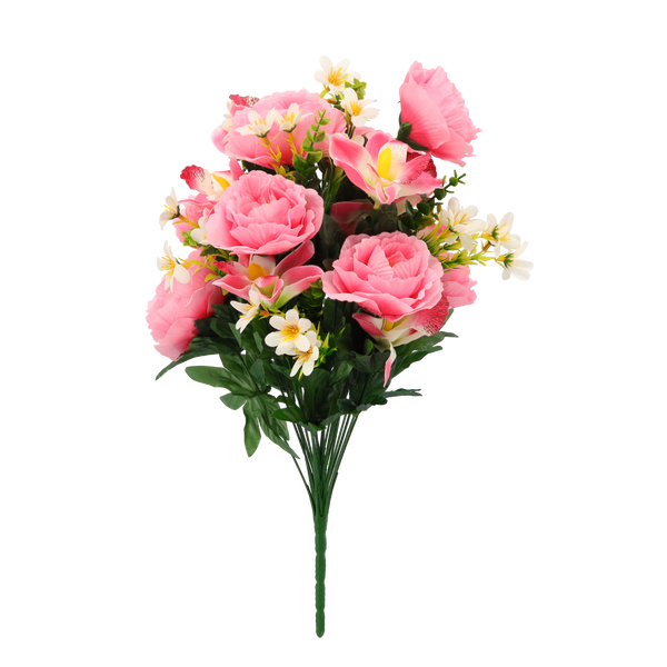 ARTIFICIAL BRANCH - ROSES AND ORCHIDS ASSORTED COLOURS