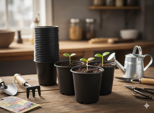 SET OF 100 POTS FOR PLANTING 6 X 5.8 CM