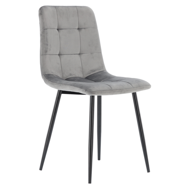 KRZESŁO NOWOCZESNE WELUROWE SZARE *2937