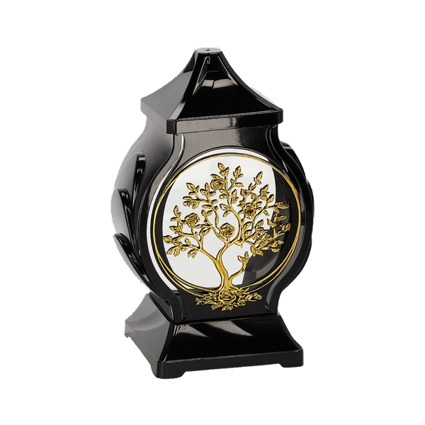 LANTERN 30CM OB MINI TREE ROUND BLACKSILVER/GOLD PACK=8PCS*7692