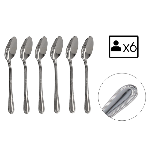 SET 6 TEA SPOONS MOCCA NATALIA