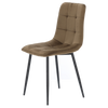 KRZESŁO NOWOCZESNE WELUROWE BRĄZOWE *2944