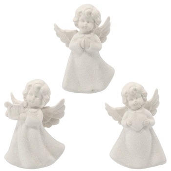 FIGURKA ANDĚLÍK BÍLÝ VYS. 11CM MIX VZORŮ balení=6ks *3577