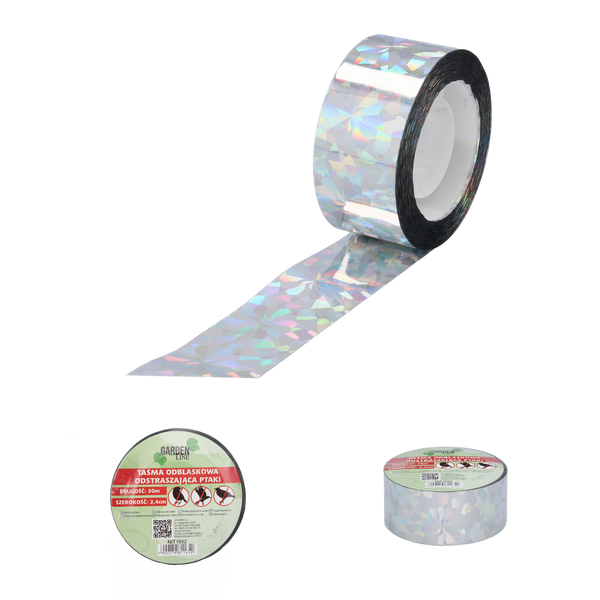 BIRD-REPELLENT REFLECTIVE TAPE SILVER L.50 M W.2.4 CM pack=24 pcs.