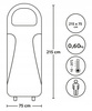 TOURIST SLEEPING BAG 215 x 75 CM BLACK