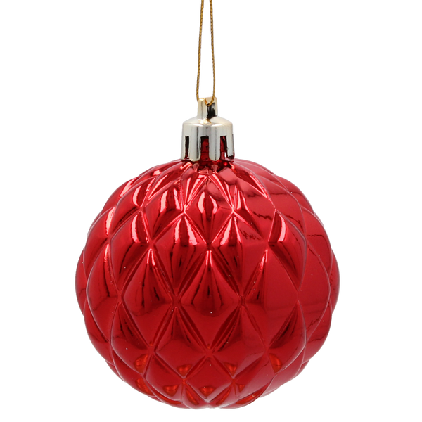 SET OF 33 CHRISTMAS BAUBLES RED, SILVER, GOLD