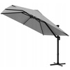 PARASOL OGRODOWY "MINI ROMA" 2,5 x 2,5 M SZARY Z POKROWCEM *5378