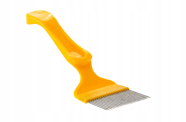 HONEY UNCAPPING FORK 20.4 x 7 CM WITH PLASTIC HANDLE pack=20pcs