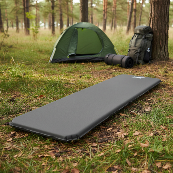 MATA TURYSTYCZNA SAMOPOMPUJĄCA 180 x 50 x 2.5 CM 850 G CIEMNA NIEBIESKA / SZARA