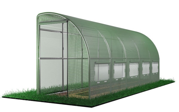 TUNEL FOLIOWY OGRODOWY 5 SEGMENTOWY "POŁÓWKA" ZIELONY 6x1,5x2 m