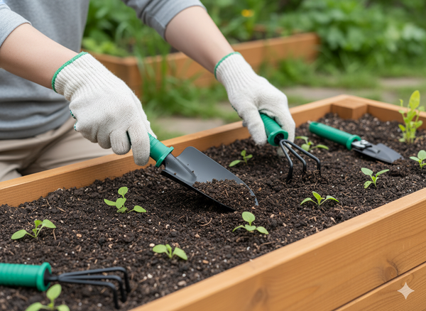 ZESTAW NARZĘDZI OGRODOWYCH 10 ELEM. W WALIZCE