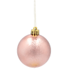 SET OF 12 BAUBLES 6 CM OLIVE/COPPER/GRAPHITE MIX DESIGNS