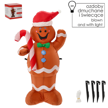 INFLATABLE GINGERBREAD MAN LED