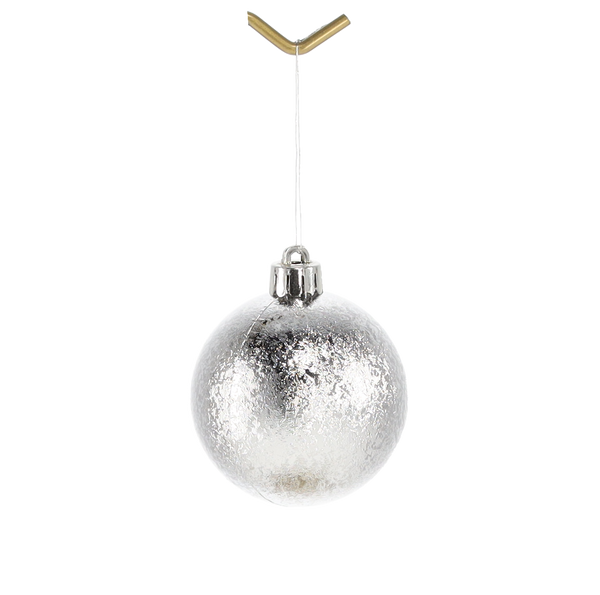 SET OF 24 BAUBLES 6 CM RED/GOLD/SILVER