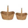 ZESTAW 2 KOSZYKÓW WIKLINOWYCH Z RĄCZKĄ – NATURALNY