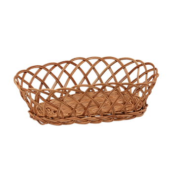 KOSZYK RATTANOWY OWALNY S 23 x 17 x 6 CM NATURALNY *6256