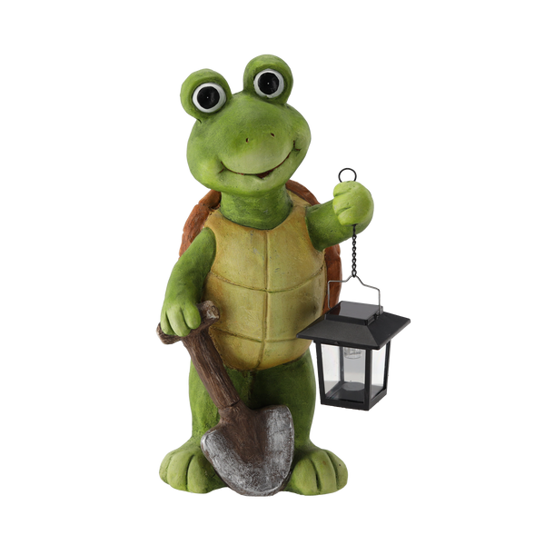 GARDEN FIGURINE – TURTLE WITH LANTERN 20,7 X 17 X 42,5 CM LED