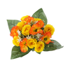 SZTUCZNA WIĄZANKA KWIATÓW RÓŻE I HIBISKUS 25 x 28 x 28 CM MIX KOLORÓW opak=12 szt *2942