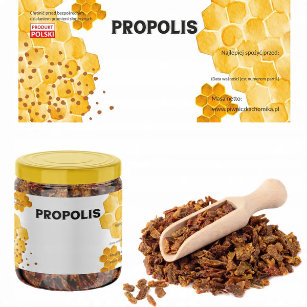 KPL. 100 ETIKETY PROPOLIS 116 x 50 MM *8337